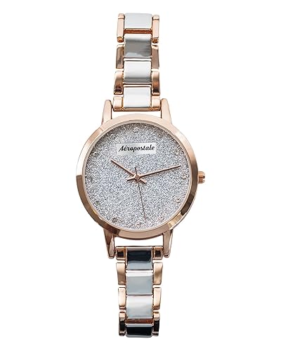 AEROPOSTALE Aéropostale Women's Quartz Metal Rose Gold and Steel