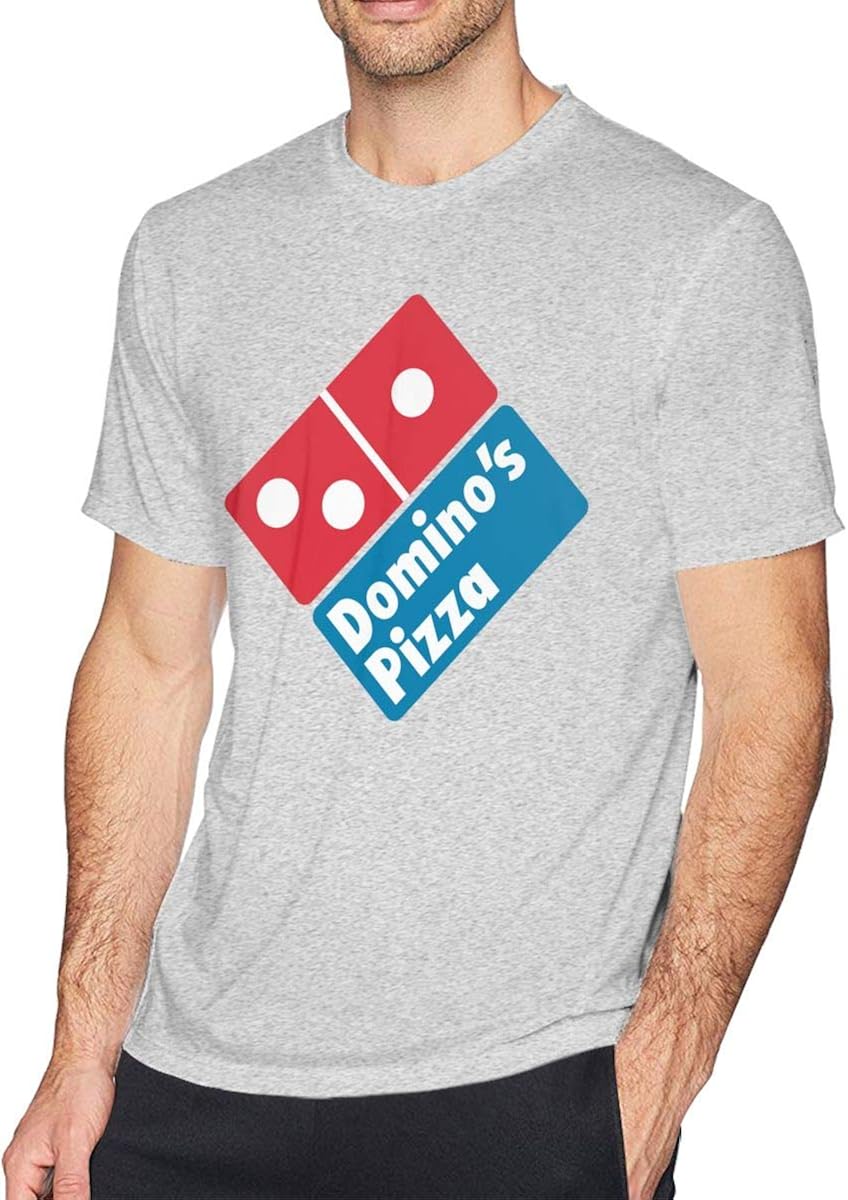 Men's Casual Domino's Pizza Tee T Shirt Short Sleeve O-Neck Cotton T-Shirt Sports Fitness Tops Plus Size