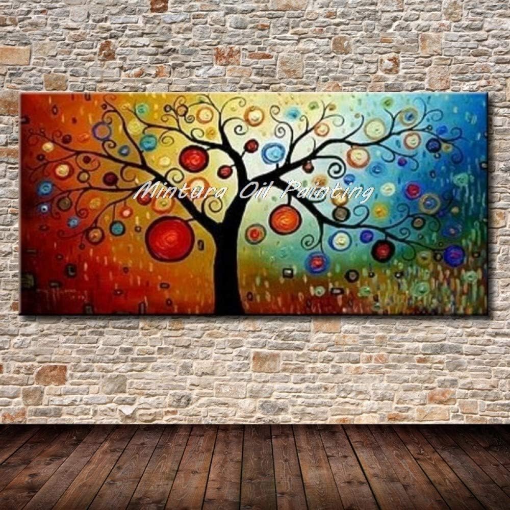 Limiyer Handgemaltes Ölgemälde, Sonnenaufgang, 120 X 60 Cm – Abstrakte Leinwandkunst Für Wohnzimmer Und Schlafzimmer