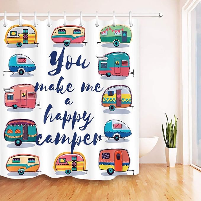 BdhBHDuio Retro Camper Fun Vintage Travel Trailers Caravan