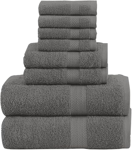 Amazon.com: HOMEXCEL 8PK Bath Towel Set, Soft Absorbent, 2 Bath, 2