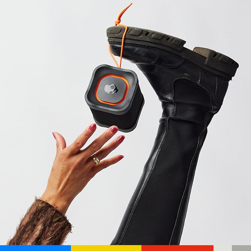 Terrain Mini Wireless tragbarer Bluetooth-Lautsprecher, Wasserdicht (IPX7), 14 Stunden Akkulaufzeit, True-Wireless-Stereo mit integriertem Trageriemen für Reisen, Outdoor-Einsätze, Schwarz