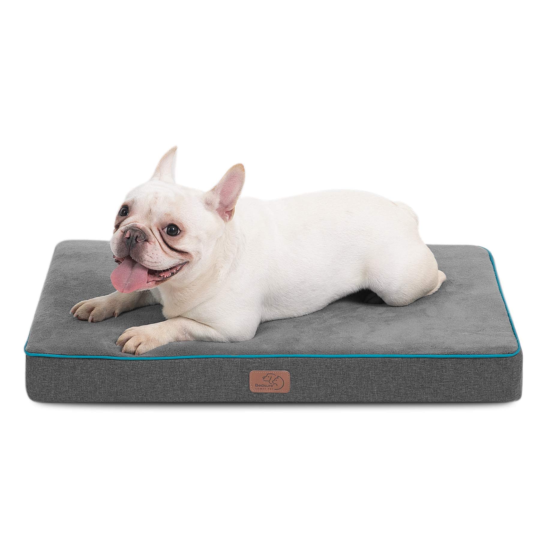 Photo 1 of (foam only)(no cover) Bedsure Memory Foam Dog Bed Medium Size Dogs- Orthopedic Pet Beds for Crate with Removable Washable Cover and Nonskid Bottom 
