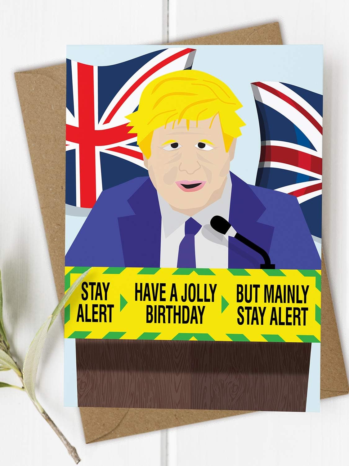Boris Johnson Birthday Card Lockdown Birthday Card Funny Birthday Card Dad Boris Johnson Gifts Amazon Co Uk Office Products