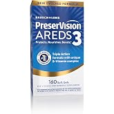 PreserVision AREDS3 Vitamins, #1 Eye Doctor Recommended Brand, AREDS2 Formula with Additional 8 B-Vitamin Complex, Promotes Healthy Cellular Eye Function*, 3-in-1 Macular Supplement, 160 Softgels