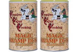 Creative Cajun Cooking Magic Swamp Dust Seasoning, 8 Ounce Shakers (Pack of Two - 1 Pound Total)