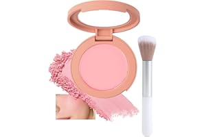 Blush for Cheek, Hot Pink Blushing Palette Powder Lightweight Smooth, Matte Blush for Old Women Girl Cheeks Face Makeup Palet