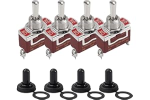 ACEIRMC - Waterproof Toggle Switch 12V Marine ON OFF ON 3 Pin 3 Position SPDT 12V DC 30A Heavy Duty 3 Way Toggle Switch with 