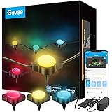 Govee Outdoor Ground Lights, 36ft Multicolor RGBIC Pathway Lights with Warm White, 15 Pack IP67 Waterproof Garden Lawn Lights