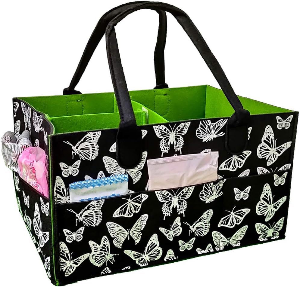 Baby Diaper Caddy Organizer Nursery Storage Storage Bin Portable Large Diaper Tote Bag - Great Baby Shower Gift Basket / Car Travel Caddy Organizer