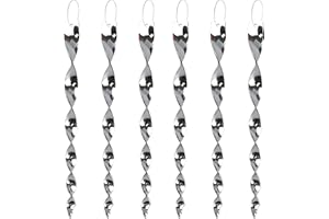 KOKMEYA Bird Scare Rods Silver Hanging Plastic Bird Deterrent Device, Wind Driven Rotation Reflective Scare Rods to Keep Bird
