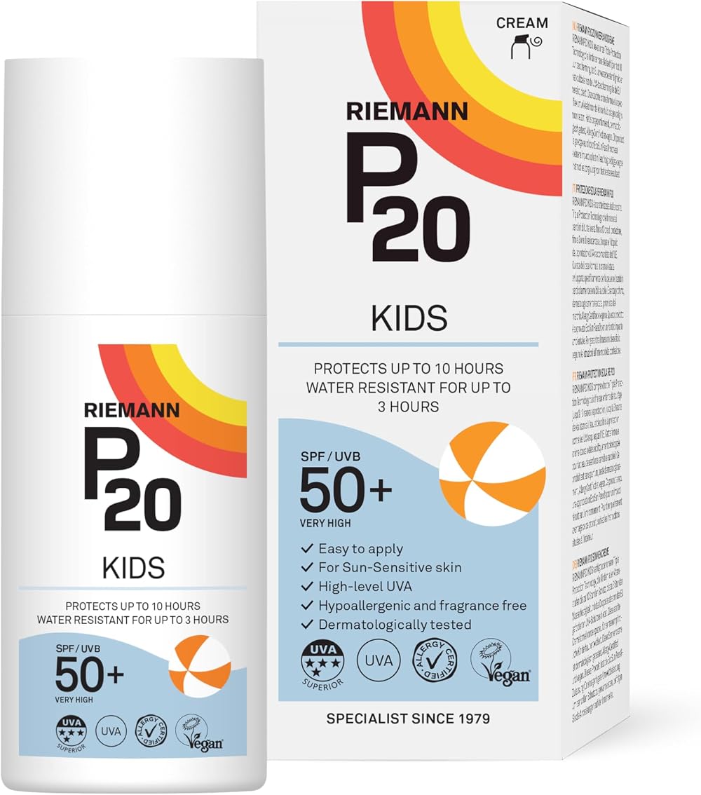 RIEMANN P20 Sun Cream SPF50 Plus for Kids 200ml UVA 10h Water 3h