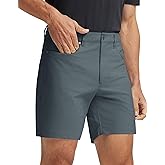 M MAELREG Golf Shorts Men 7" 9" Inseam Lightweight Quick Dry Stretch Flat Front Casual Moisture Wicking Mens Dress Shorts