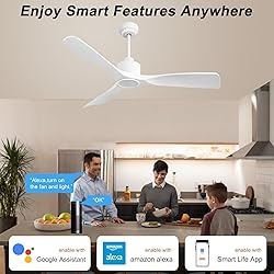 OFANTOP 52 Inch Smart Ceiling Fan with Quiet DC