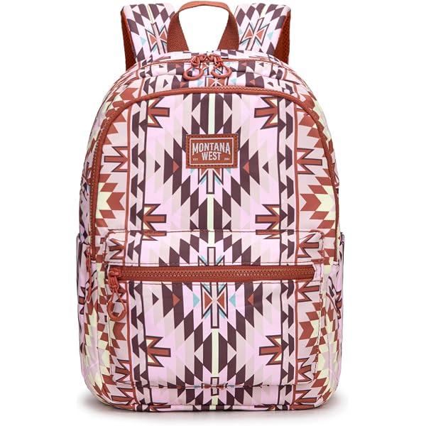JHKKU Kids Western Cowboy Backpack - Lightweight Waterproof Bookbag With Reflective Strips