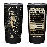 Aquarius Gifts for Women: 20 OZ Astrology Tumbler Cup, Witchy Gothic Gifts Stainless Steel Insulated Constellation Tumbler