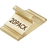 UEAKPIC 20 Pack Matte Gold Aluminum 0.31" Widen Metal Coat Hangers | Durable &amp; Lightweight, Premium Fancy Clothes Hangers for Standard Size Suits, Jacket, Pant, Dress, Shirts, Skirts, Non Slip