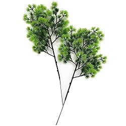 Artificial Pine Branches, Green Leaves Aquarium