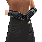 YISEVEN Women's Touchscreen Lambskin Dress Leather Gloves with Knot