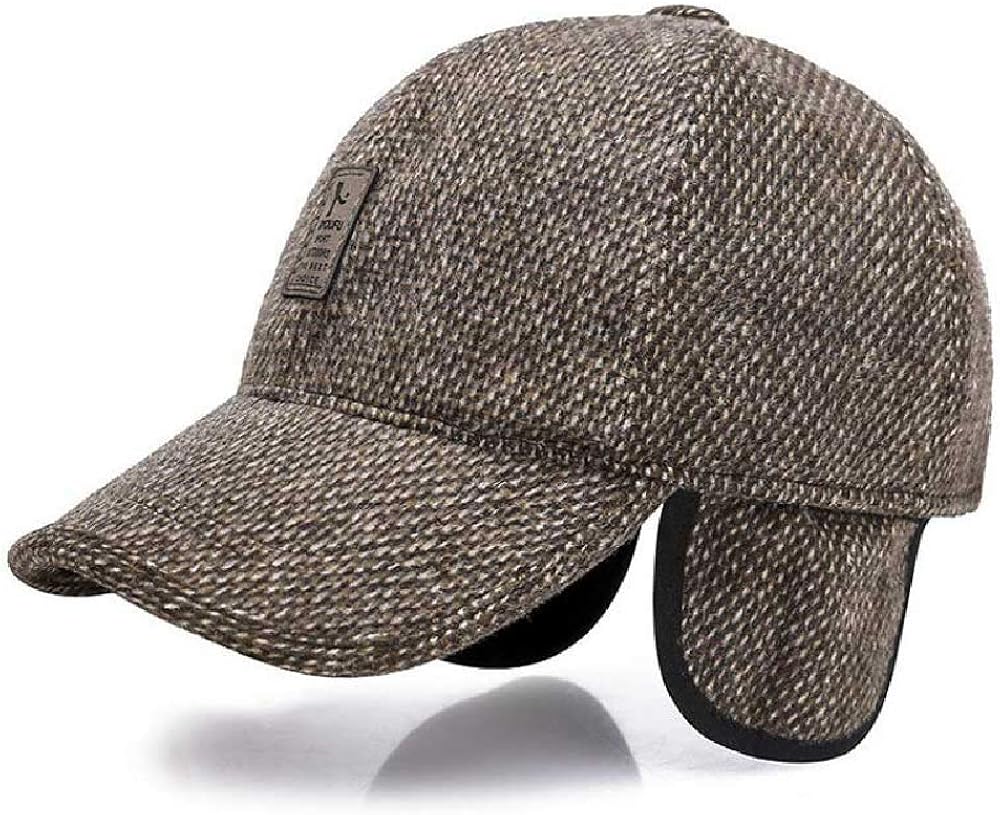 BDDLMM Nuovi berretti da baseball invernali da uomo con paraorecchie a