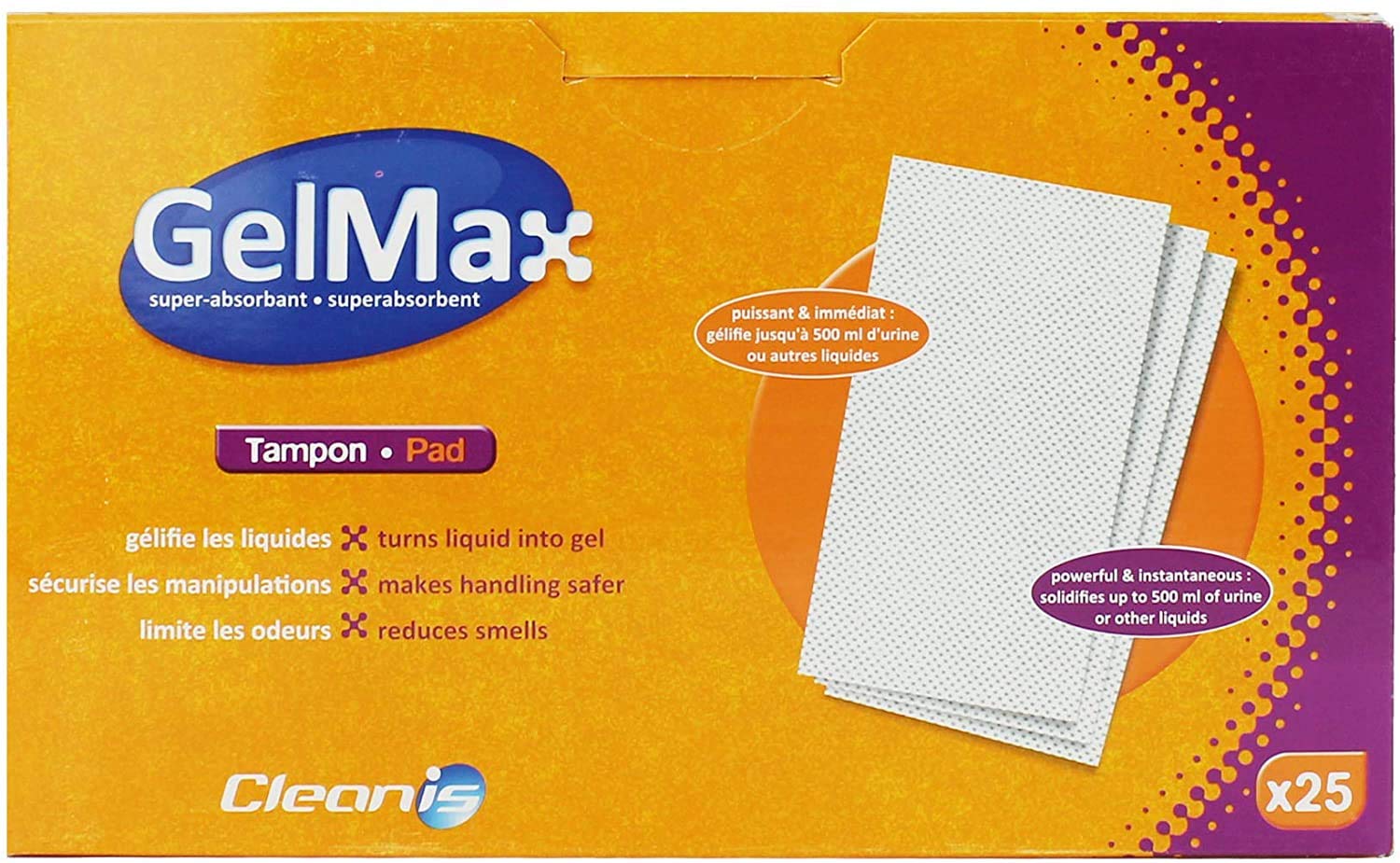 GelMax 9582104 Super Absorbent Pad (Pack of 25)