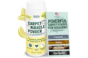 Sunny & Honey Carpet Freshener Powder - 20 oz, Summer Lemonade Scent - Dry Carpet Cleaner with No Residue - Pet & Kid Safe Upholstery Cleaner - Natural Rug Powder Formula
