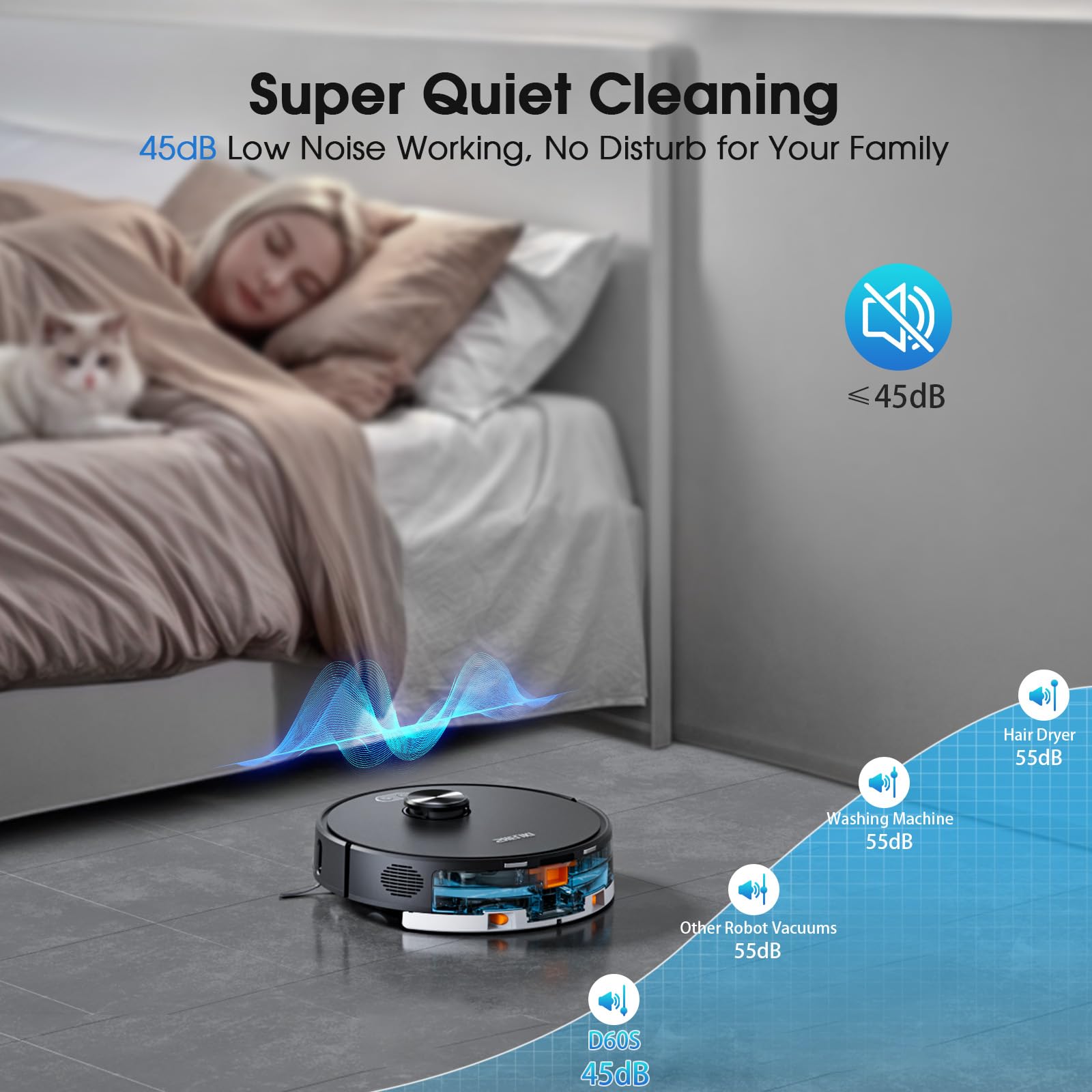 Robot Vacuum and Mop, 3-in-1 Robotic Vacuums Cleaner with LiDAR Navigation Smart Mapping & Max Strong 4000Pa Suction, WiFi/App/Alexa Voice Control, Obstacle Avoidance, for Pet Hair, Carpets and more - Image 2