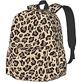 Jbofyee Leopard Animal Texture Laptop Backpack For Men Women, Lightweight Daypack Bookbag For Daily Commutes Business Travel Hiking