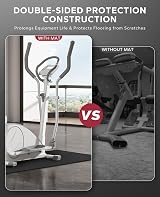HAPBEAR 60 x 30 Inch Exercise Mat 6mm Treadmill Bike Floor Protector view 3