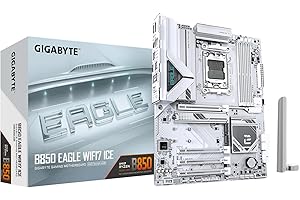 GIGABYTE B850 Eagle WIFI7 ICE AMD AM5 LGA 1718 Motherboard, ATX, DDR5, 3X M.2, PCIe 5.0, USB-C, WIFI7, 2.5GbE LAN, EZ-Latch