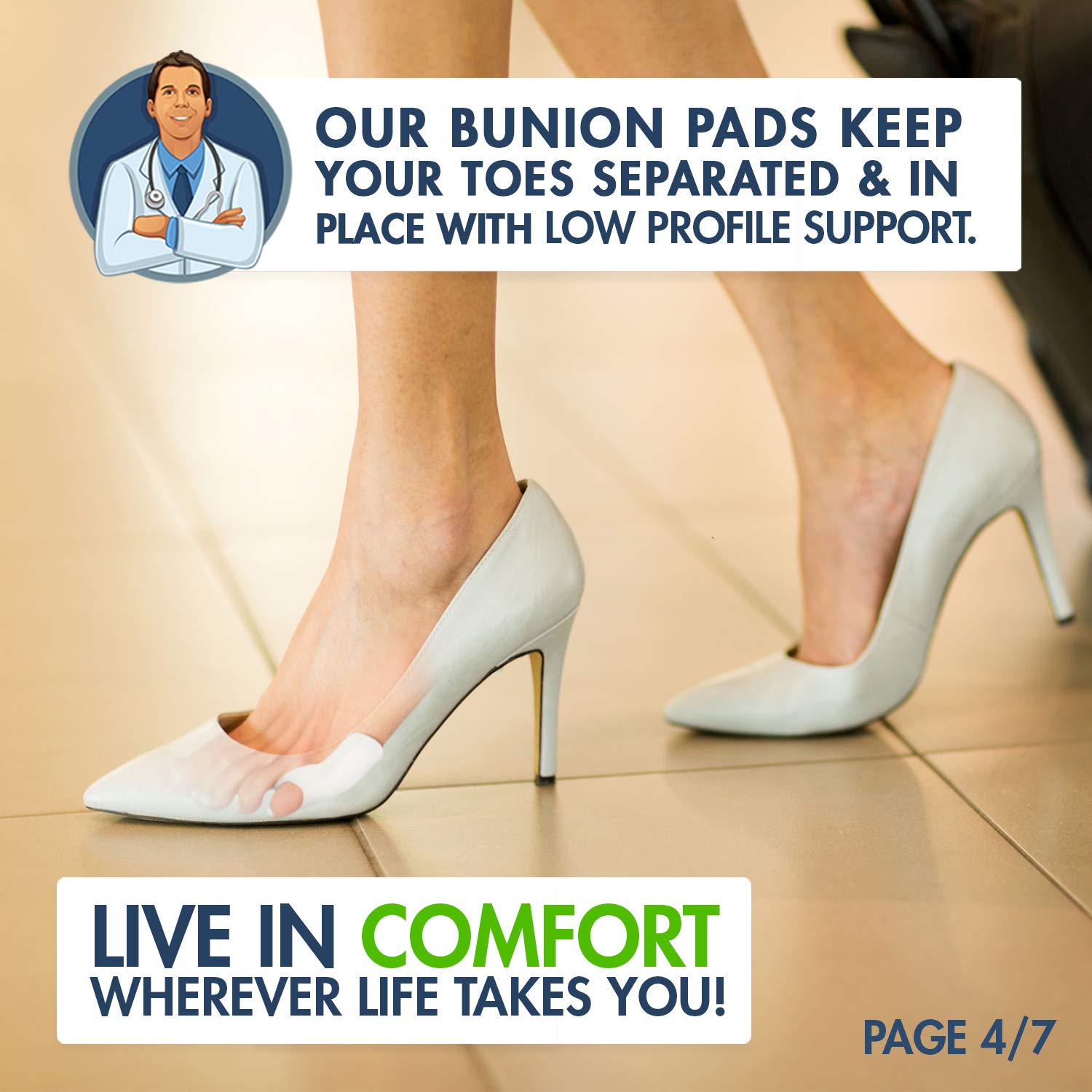 Dr. Frederick's Original Tailor's Bunion Pads 4 Pads Soft Gel