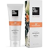 SOL LABS Mineral Sunscreen SPF 30 Face & Body - Lightweight, Hydrating Daily Moisturizer - No White Cast - Anti-Aging Formula with Niacinamide, Zinc Oxide - Reef Safe Korean Skin Care - 4oz
