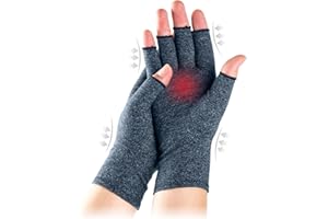 TFUSOM Fingerless Gloves for Women Arthritis Gloves for Women for Pain, Men Fingerless Compression Wrap for Hand Pain and Osteoarthritis Compression Gloves,M,SlateGrey