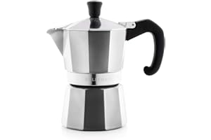 Bellemain Stovetop Espresso Maker | Italian Moka Pot Espresso Maker, Classic Aluminum Design Mocha Pot for Home Brewing & Camping | Easy to Use & Clean - 3-Cup, Silver