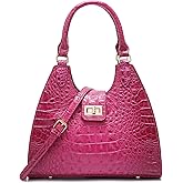 Makcr Joacbv Ladies Tote Leather Bags for Women Crocodile Embossed Zipper Satchel Purse Classy Compartments Crossbody bag