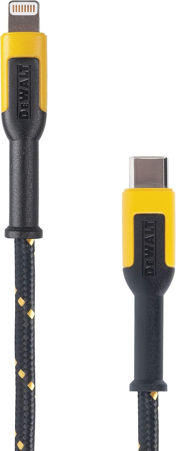 DEWALT Reinforced Cable for Lightning to USB-C, 4 ft.
