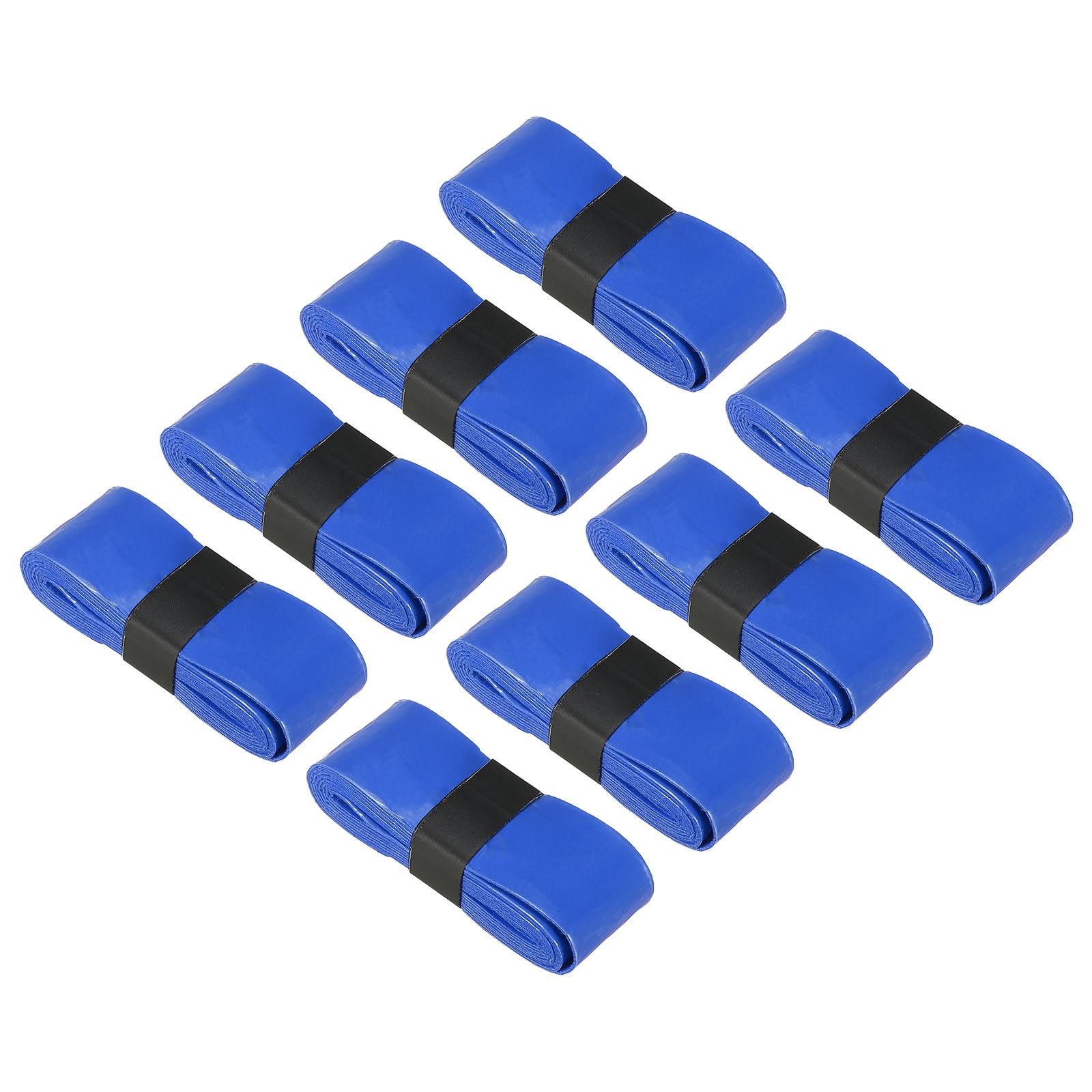 PATIKIL 43.3" Tennis Racket Grip Tape, 8 Pack Anti Slip Absorbent PU Badminton Overgrip Racquet Grip Tape for Baseball Pickleball Paddle, Blue