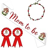 Diartpaint Mushroom Baby Shower Sash Corsage Pins
