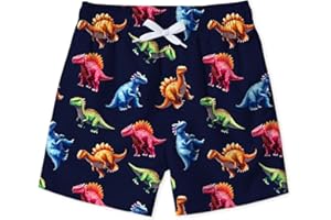 uideazone Boys Swim Trunks 3D Funny Print Surfing Board Shorts Quick Dry UPF 50+ Swimsuit Beachwear with Mesh Lining 2-12T