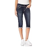 WallFlower Womens Luscious Curvy 17" Capri Mid-Rise Insta Stretch Juniors (Standard and Plus)