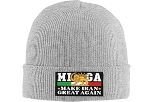 MIGA Make Iran Great Again Knit hat Lion Sun Old Historic Iranian Flag Beanie