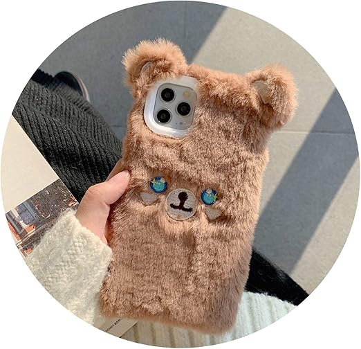 Amazon かわいいクマうさぎぬいぐるみ刺繍電話ケースiphone Xs Max Xr X 11 Pro 家電 カメラ オンライン通販