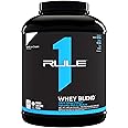 Rule One Proteins, R1 Whey Blend - 24g Fast-Acting Whey Protein Concentrates, Isolates, and Hydrolysates Per Serving, with Naturally Occurring EAAs and BCAAs (5 Pounds*, Vanilla Ice Cream)