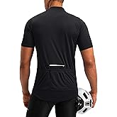 Bikewa Men's Cycling Jersey Moisture Wicking Short Sleeve UPF Half Zip Bike Road Riding Biking Shirts for Men Zipper Pockets