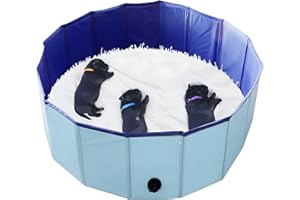 Artilife Whelping Box for Dogs Welp Box Whelping Pool,Puppy Whelping Box,Whelping Pen for Dogs,Whelping Box for Dogs and Puppies,Great for Puppies,Easy to Clean (32inch Dia.x12inch H(80x30cm), Blue)
