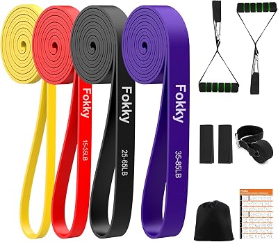 Fokky Resistance Bands Set 4 Levels Door Anchor Handles Bag Training Guide