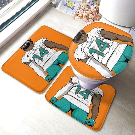 Amazon Com Jarvis Landry Bathroom Rugs And Mats Sets 3 Piece Extra Soft Absorbent Anti Skid U Shaped Contour Toilet Mats Bath Mat And Toilet Lid Cover For Tub Shower And Bath Room Kitchen