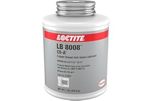 Loctite 51007 Copper LB 8008 C5-A Anti-Seize Lubricant, -20 Degree F Lower Temperature Rating to 1800 Degree F Upper Temperature Rating, 1 lb. Brush Top Can