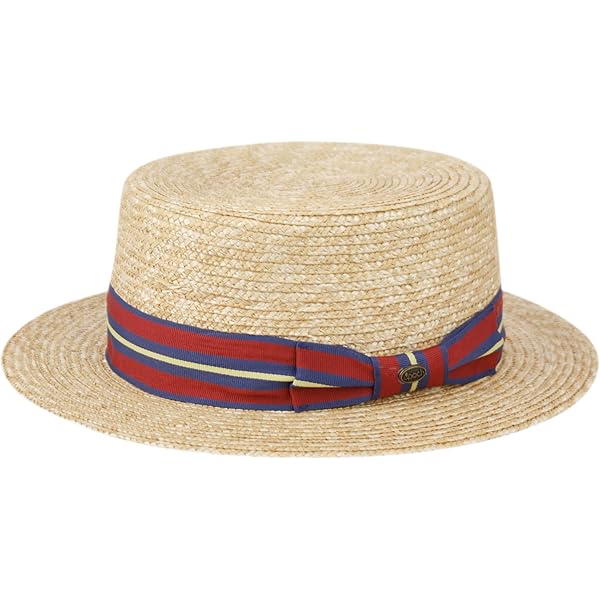 Straw Panama Style Sun Hat with Red Pom-Pom Trim Red at  display picture 2