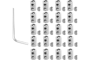 Micro Traders 20Pcs Rope Clamps Rope Connectors Fittings Code Lock Rope Connector with Wrench for 1-2mm Rope Wire Rope Cable 